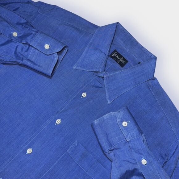 Gitman Bros. Classic Poplin Blue Dress Shirt Made in 16 / 33 Large Made in USA - Picture 7 of 12